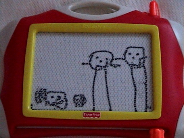 Aunt Nicole, Uncle Chandler & the ShiTzus (artwork by Taylor)