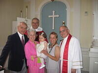 With the grandparents and Rev Mark