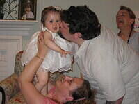 Uncle Marty gives a kiss