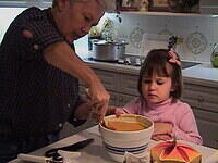 Making pumpkin tarts